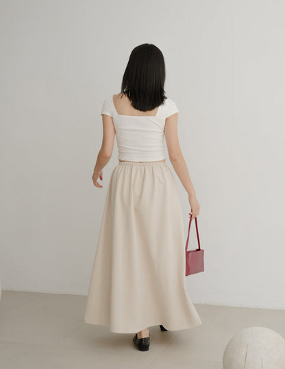 Willow Maxi Skirt in Beige