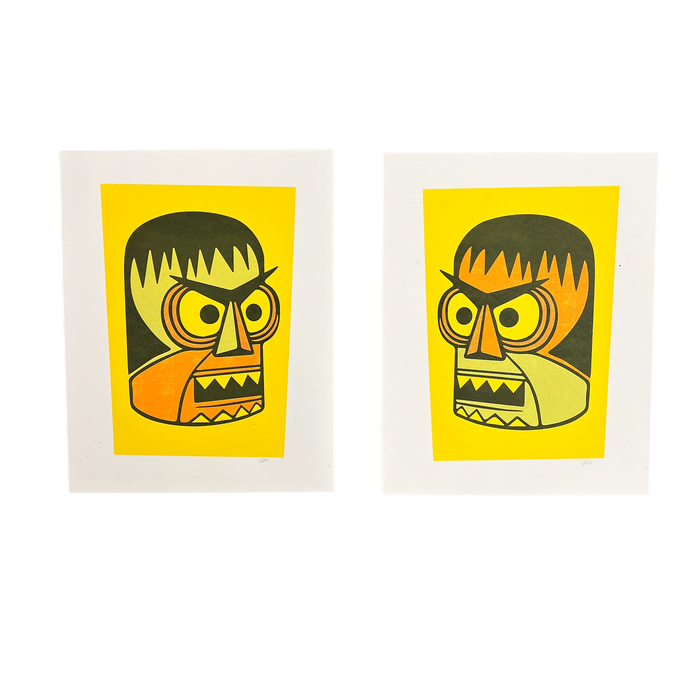 Wooden Mask Print